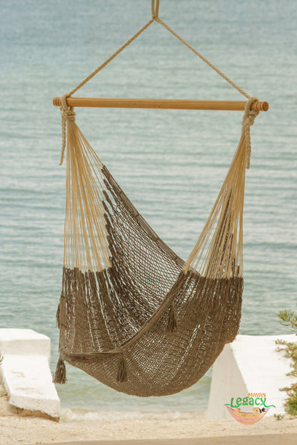 Mayan Legacy Extra Large Outdoor Cotton Mexican Hammock Chair in Dream Sands Colour-Hammock-PEROZ Accessories