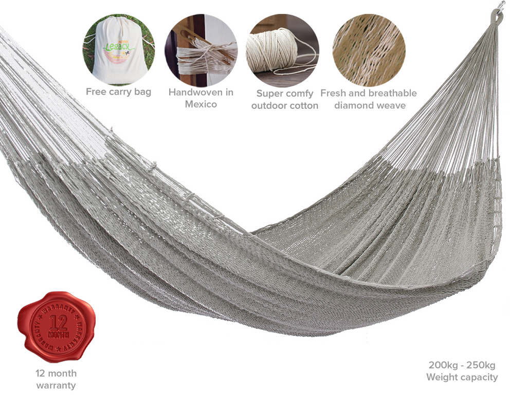 Mayan Legacy Jumbo Size Outdoor Cotton Mexican Hammock in Dream Sands Colour-Hammock-PEROZ Accessories