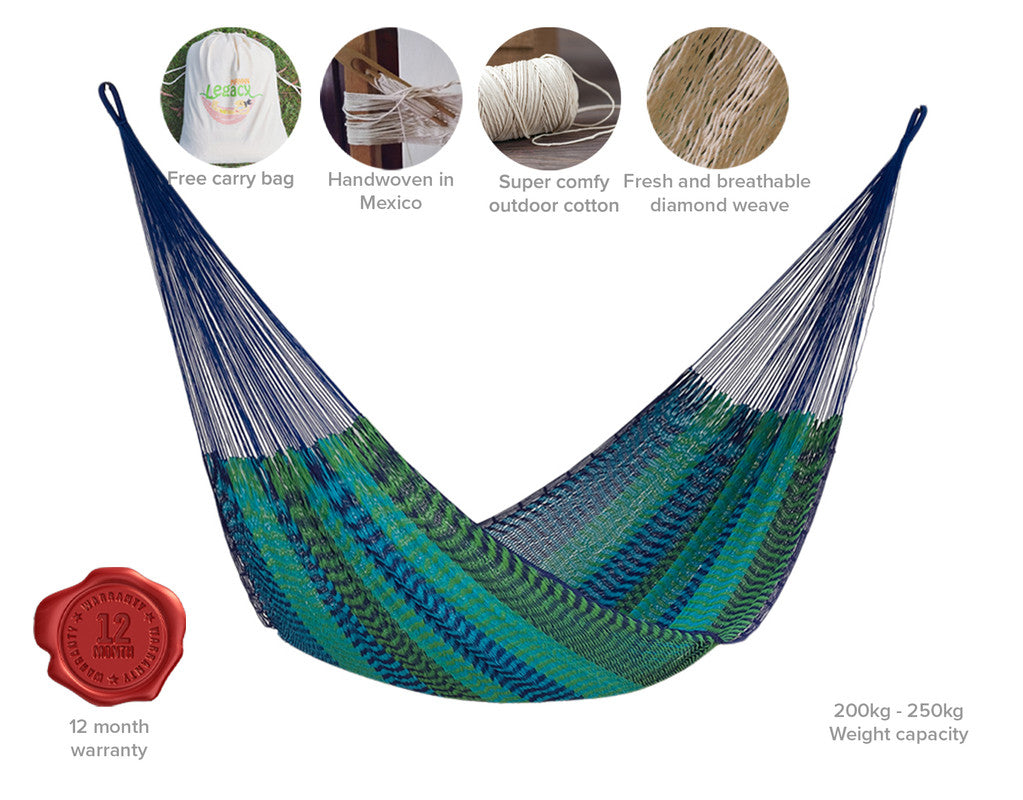 Outdoor undercover cotton Mayan Legacy hammock King size Caribe-Hammock-PEROZ Accessories