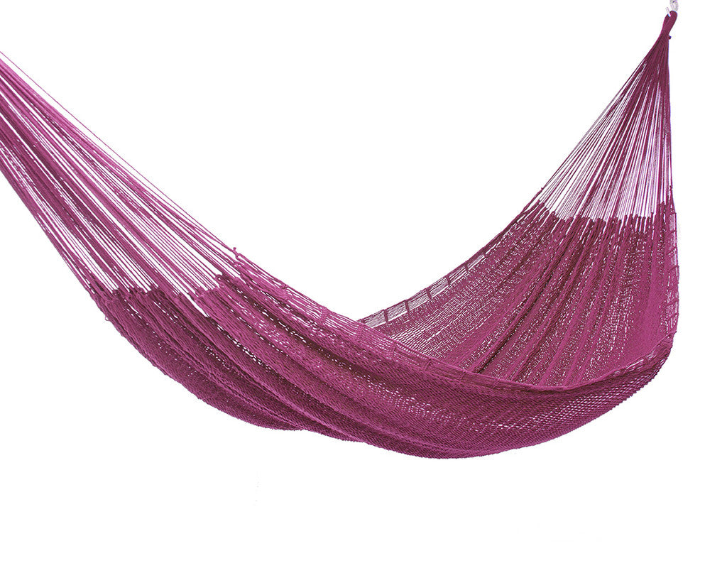 Outdoor undercover cotton Mayan Legacy hammock King size Mexican Pink-Hammock-PEROZ Accessories