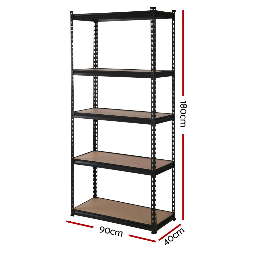 Giantz 4X1.8M Garage Shelving Warehouse Rack Storage Shelves Pallet Racking Black-Home &amp; Garden &gt; Green Houses-PEROZ Accessories