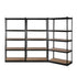 3x1.8M 5-Shelves Steel Warehouse Shelving Racking Garage Storage Rack Black-Home & Garden > Storage-PEROZ Accessories