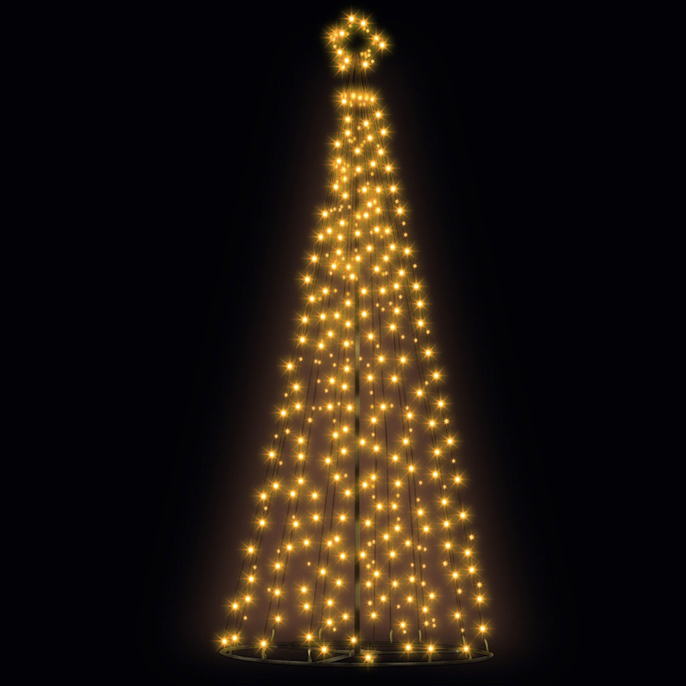 Jingle Jollys Solar Christmas Tree 3.6M LED Xmas Tree 8 Light Modes Warm White-Occasions &gt; Christmas-PEROZ Accessories