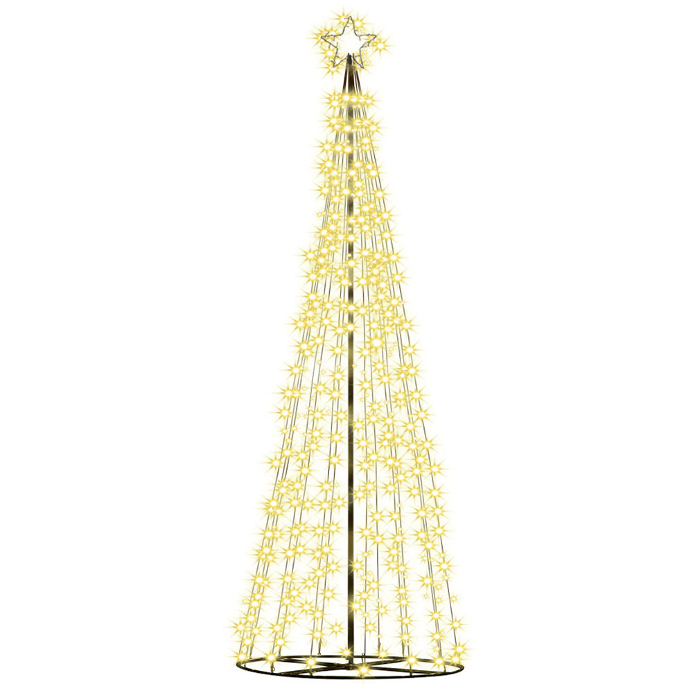 Jingle Jollys Solar Christmas Tree 3.6M LED Xmas Tree 8 Light Modes Warm White-Occasions &gt; Christmas-PEROZ Accessories