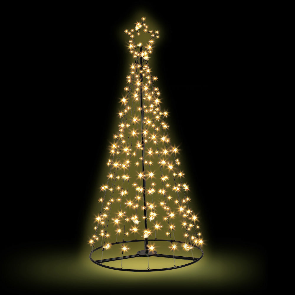 Jingle Jollys Christmas Tree 2.1M 264 LED Xmas Trees Solar Power Warm White-Occasions &gt; Christmas-PEROZ Accessories