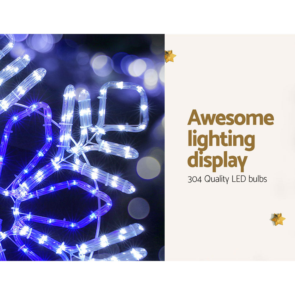 Jingle Jollys Christmas Lights Motif LED Light Outdoor Decorations 82cm Snow-Occasions &gt; Christmas-PEROZ Accessories