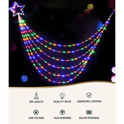 Jingle Jollys 3M Christmas String Lights 200 LED Motif Fairy Curtain Light Decor-Occasions &gt; Christmas-PEROZ Accessories