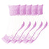 Anysox 5 Pairs Size 5-9 Fashion Socks Summer Lace Embroidery Breathable Silk Transparent Glass Crystal Stretch for Women Purple-Socks-PEROZ Accessories