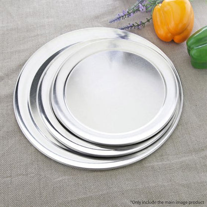 Anygleam 7 Inches Pizza Tray Aluminum Round Rimmed Non stick Metallic Dish Cake Baking Pan for Kitchen-Utensil &amp; Flatware Trays-PEROZ Accessories