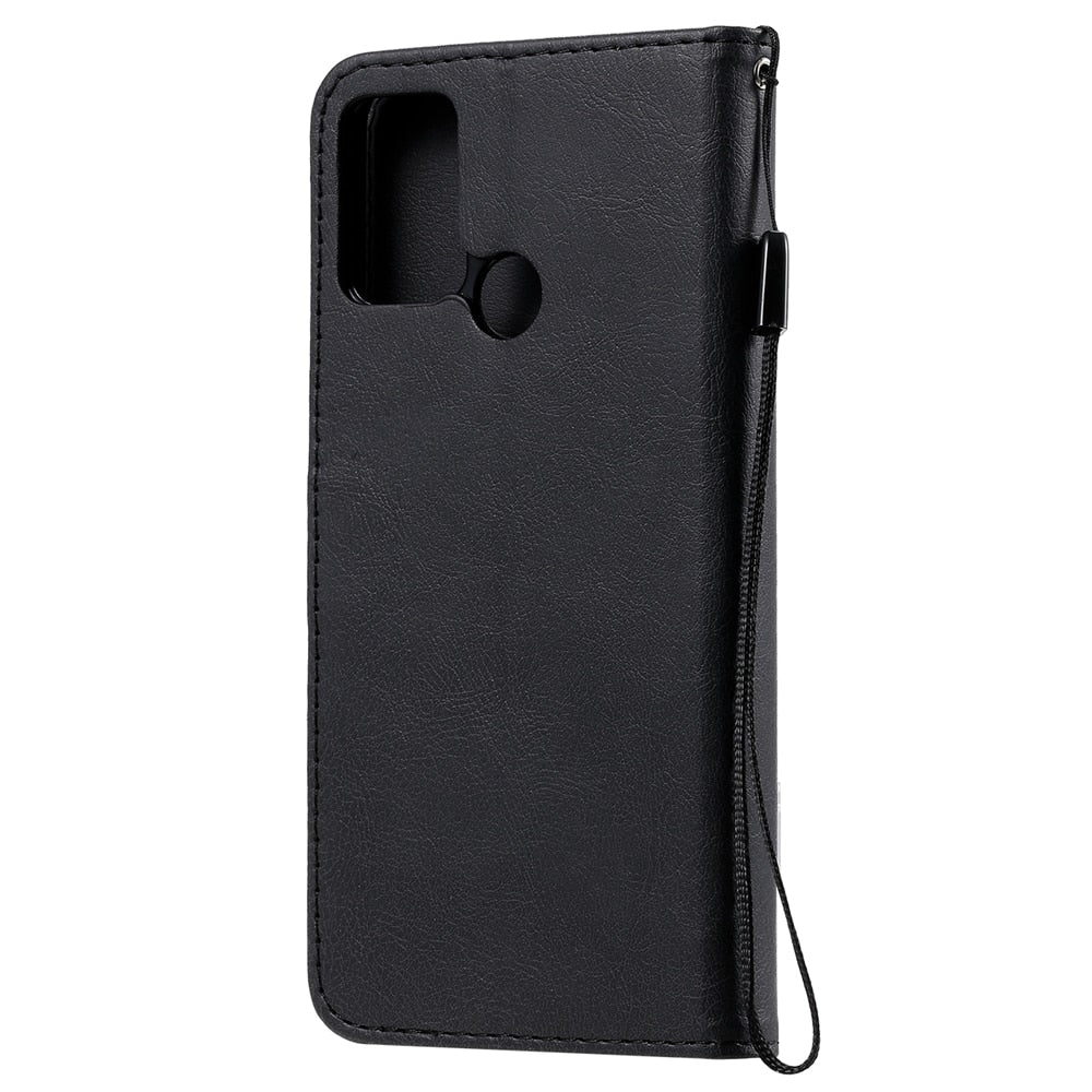 Anymob Brown Leather Case Magnetic Flip Cover Wallet Phone Protection for Huawei P Smart 2020-Mobile Phone Cases-PEROZ Accessories