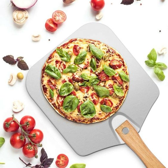 Anygleam 12*14 Inch Pizza Shovel With Foldable Wooden Handle Bakeware Kitchen Tools Oxidation-Spatula and Shovel-PEROZ Accessories