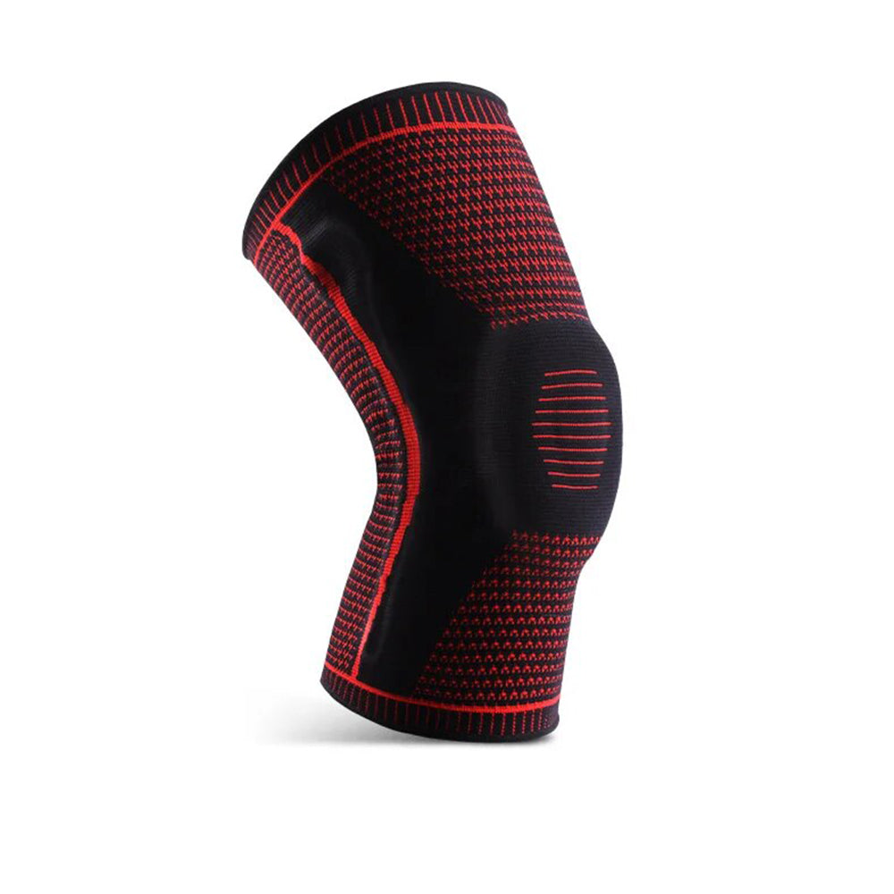 Anyfit Red Kneepad 1 Pc Medium Brace Strap Silicone Full Knee Brace Strap Support Strong Meniscus Compression Protection Sport Kneepads for Running-Exercise &amp; Fitness-PEROZ Accessories