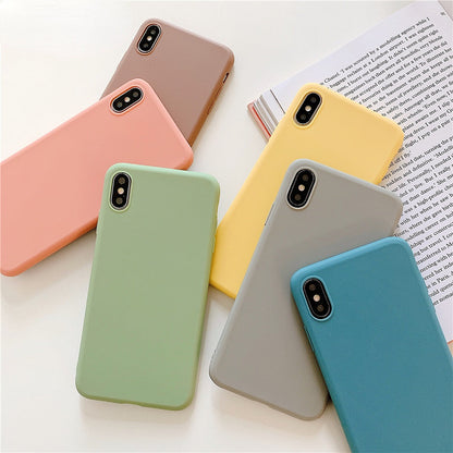 Anymob iPhone Blue Candy Color Silicone Phone Case Soft TPU Back Cases Cover-Mobile Phone Cases-PEROZ Accessories