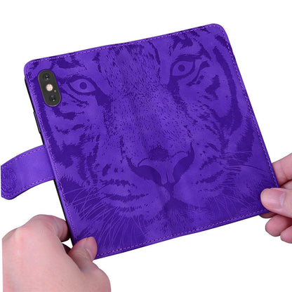 Anymob Samsung Phone Case Black Leather Flip Fashion Luxurious Tiger Embossed Cover-PEROZ Accessories