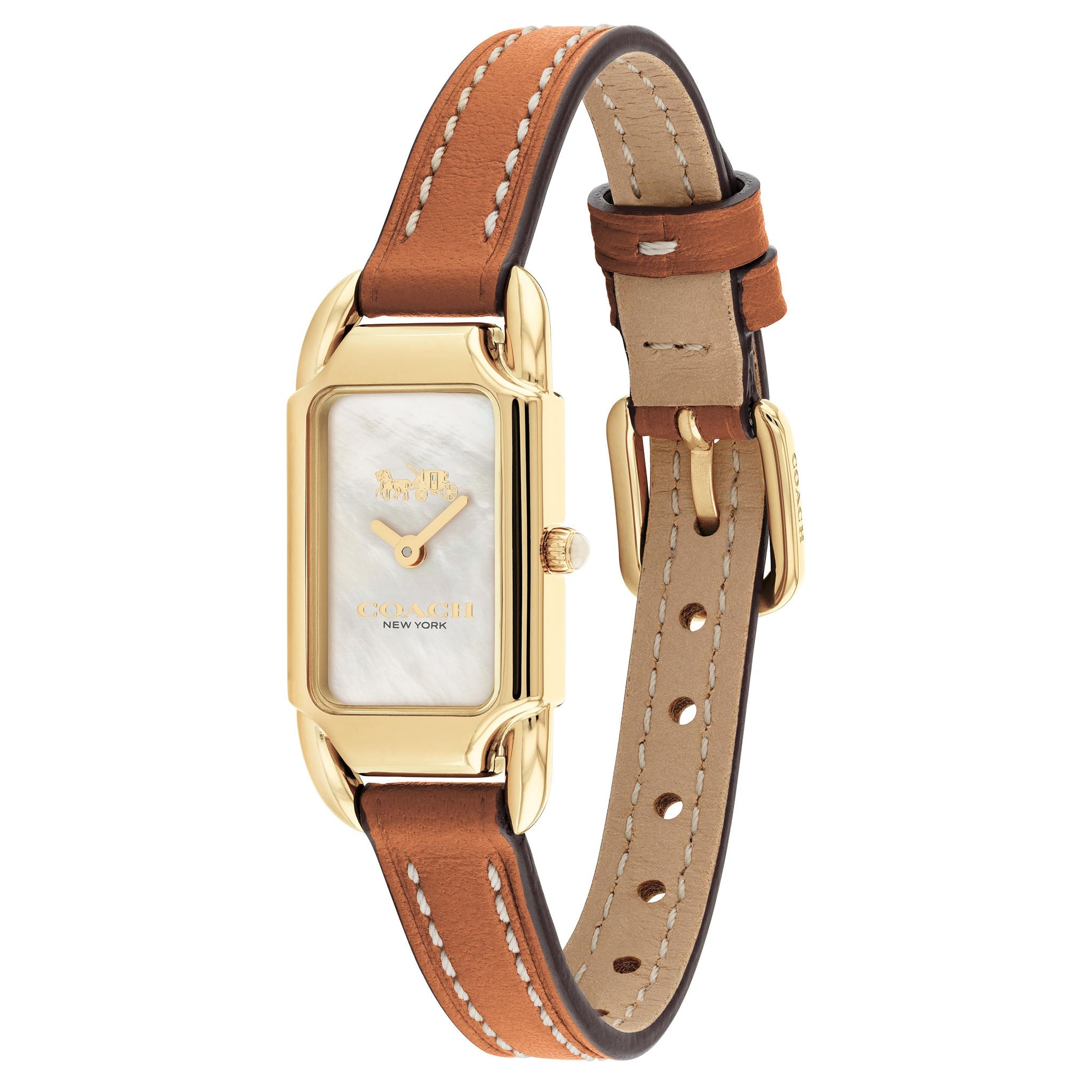 Coach Canyon Calfskin Ivory Mother Of Pearl Dial Ladies Watch - 14504029-Quartz Watches-PEROZ Accessories