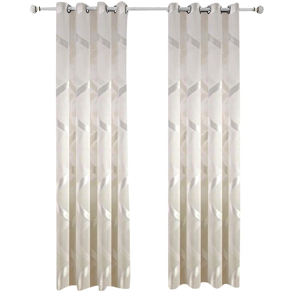 Anyhouz 300cm Curtains Plain White Modern Luxury Retro Style Texture for Living Room Bedroom Dining Fashion Decor-Curtains &amp; Drapes-PEROZ Accessories