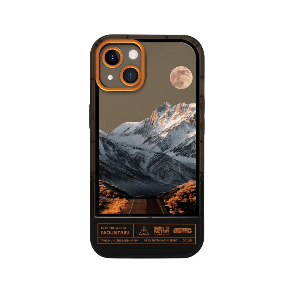 Anymob iPhone Snowy Mountain Invisible Wristband Bracket Phone Case Silicon Cover-Mobile Phone Cases-PEROZ Accessories