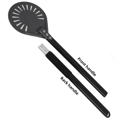 Anygleam Pizza Shovel 98cm Silver for Perforated Peel with Metal Handle Oven Turning Baking Accessory-Spatula and Shovel-PEROZ Accessories