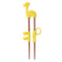 AnyGleam Chop Stick Yellow Giraffe 1 Pair Reusable Red Rainbow Stainless Steel Cartoon for Kids and Children Kitchen Accessories-Kitchen & Dining-PEROZ Accessories