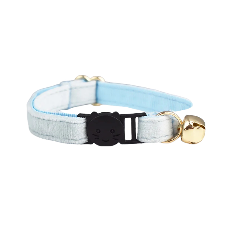 AnyWags Cat Collar Ice Blue Large with Safety Buckle, Bell, and Durable Strap Stylish and Comfortable Pet Accessory-Cat Supplies-PEROZ Accessories