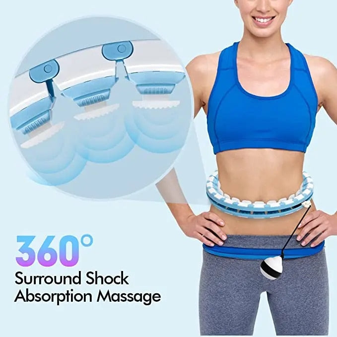 Anyfit Maca Blue Waist Trainer Massage Hoop Adjustable Smart SportsExercise Equipment for Gym Home-Exercise &amp; Fitness-PEROZ Accessories