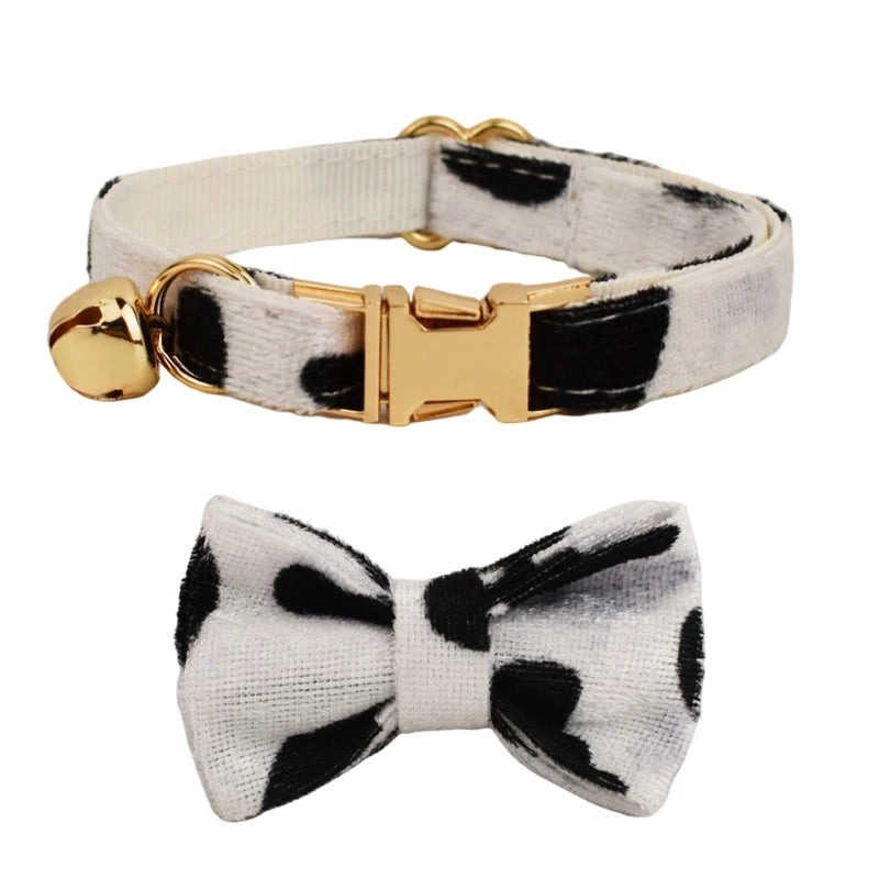 AnyWags Cat Collar Spotted Bow Small with Safety Buckle, Bell, and Durable Strap Stylish and Comfortable Pet Accessor-Cat Supplies-PEROZ Accessories