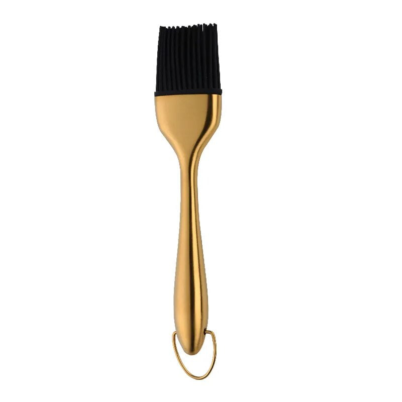 AnyGleam Brush Gold Stainless Steel Handle Oil for BBQ and Bread Basting Kitchen Utensils-Kitchen &amp; Dining-PEROZ Accessories