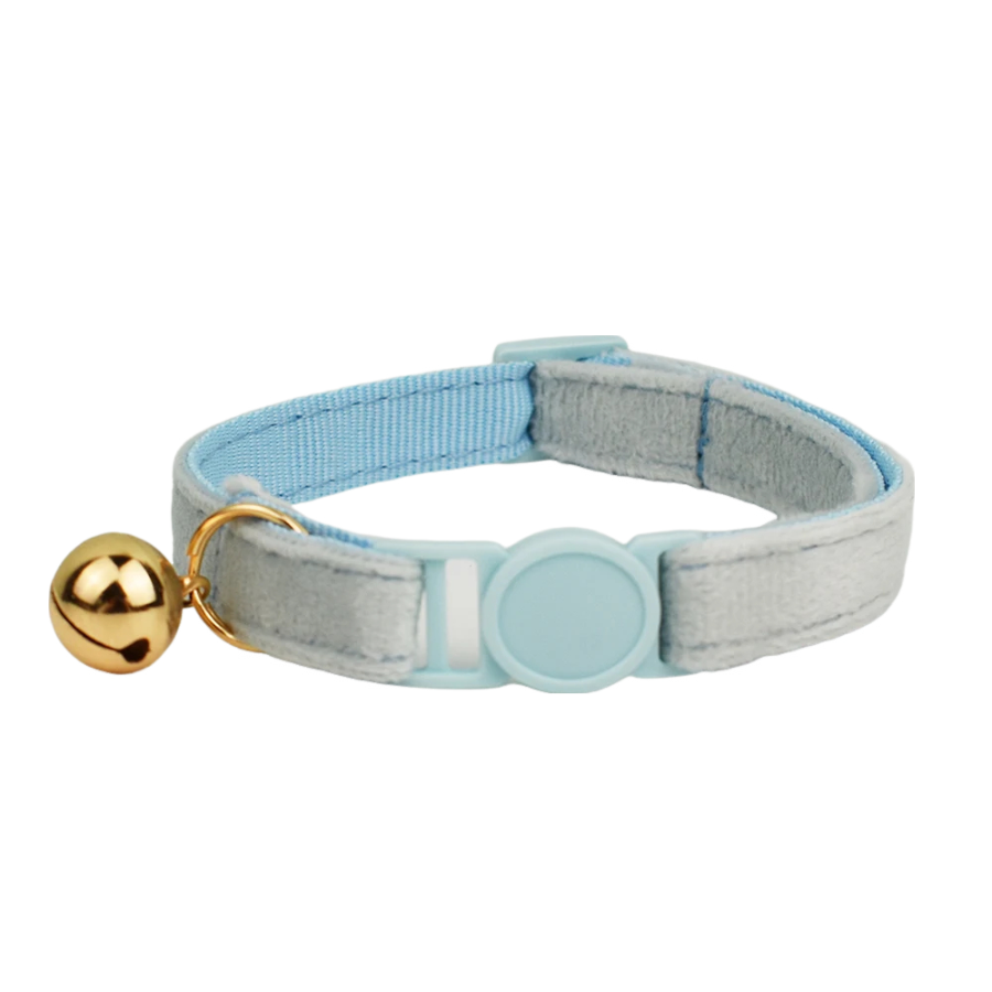 AnyWags Cat Collar Sky Blue Small with Safety Buckle, Bell, and Durable Strap Stylish and Comfortable Pet Accessory-Cat Supplies-PEROZ Accessories