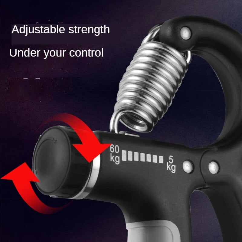 Anyfit Hand Grip Black 5-60 Kg Adjustable Heavy Gripper Fitness Hand Exerciser Fatgrip-Exercise &amp; Fitness-PEROZ Accessories