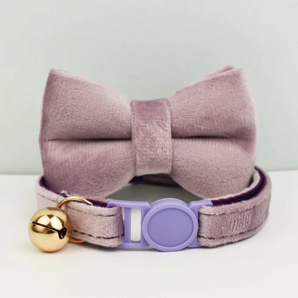 AnyWags Cat Collar Purple Pink Bow Large with Safety Buckle, Bell, and Durable Strap Stylish and Comfortable Pet Accessory-Cat Supplies-PEROZ Accessories