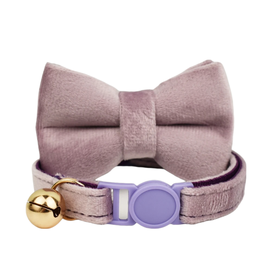 AnyWags Cat Collar Purple Pink Bow Small with Safety Buckle, Bell, and Durable Strap Stylish and Comfortable Pet Accessor-Cat Supplies-PEROZ Accessories