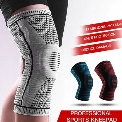 Anyfit Blue Kneepad 1 Pc XL Brace Strap Silicone Full Knee Brace Strap Support Strong Meniscus Compression Protection Sport Kneepads for Running-Exercise &amp; Fitness-PEROZ Accessories