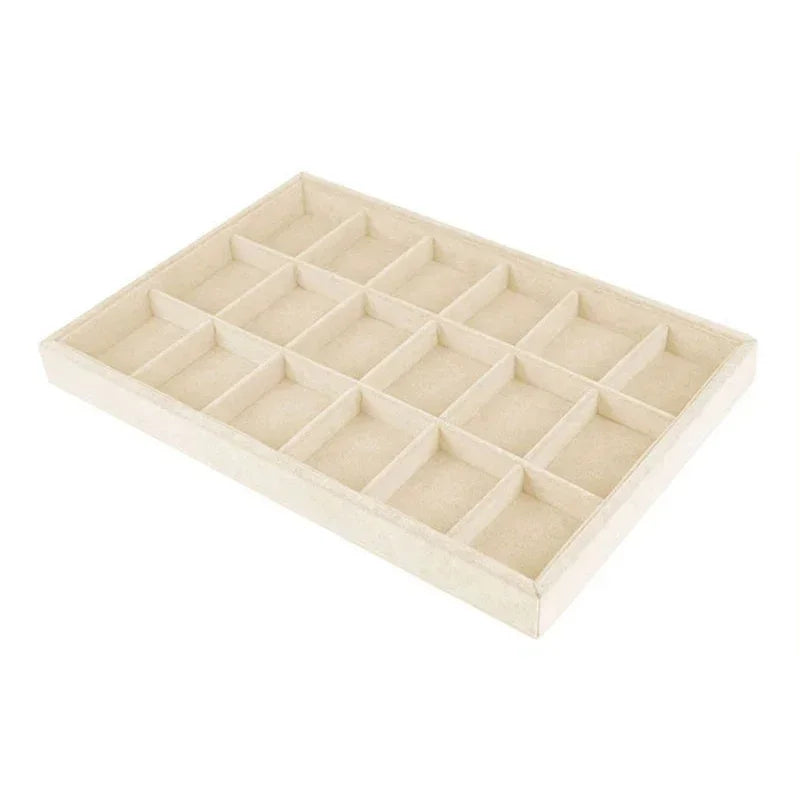 Anyhouz Jewelry Storage Beige Design A Display Tray Drawer Storage Jewellery Holder For Ring Earrings Necklace Bracelet-Jewellery Holders &amp; Organisers-PEROZ Accessories