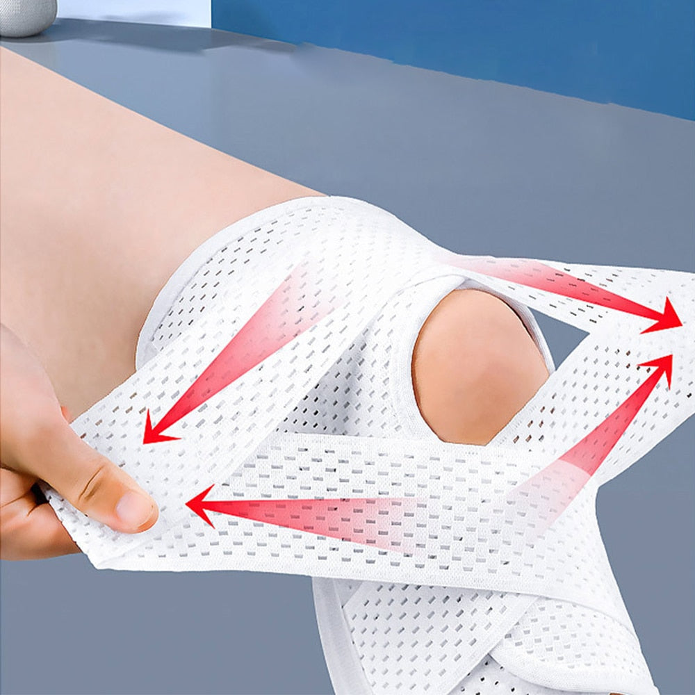 Anyfit 1PC Sports Kneepad 50-59cm White Universal Elastic Fitness Gear Knee Cushioning Padding Equipment Brace Protector-Exercise &amp; Fitness-PEROZ Accessories