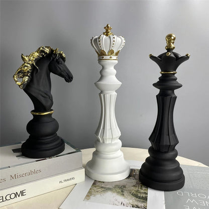 Anyhouz Home Figurine Chess Piece New Knight Resin for Living Room Desktop Decoration Accessories Gifts-Sculptures &amp; Statues-PEROZ Accessories