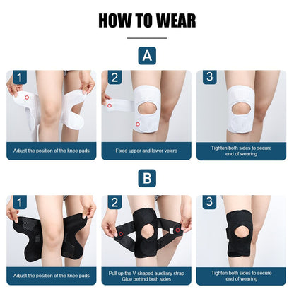 Anyfit 1PC Sports Kneepad 45-53cm Black Universal Elastic Fitness Gear Knee Cushioning Padding Equipment Brace Protector-Exercise &amp; Fitness-PEROZ Accessories