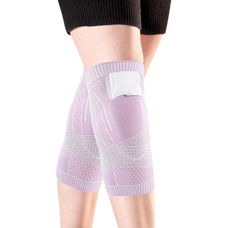 Anyfit 1PC Sports Kneepad 16cm Pink Elastic Fitness Gear Knee Cushioning Padding Equipment Brace Protector-Exercise &amp; Fitness-PEROZ Accessories