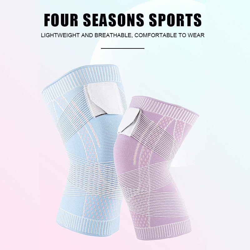 Anyfit 1PC Sports Kneepad 15cm Pink Elastic Fitness Gear Knee Cushioning Padding Equipment Brace Protector-Exercise &amp; Fitness-PEROZ Accessories