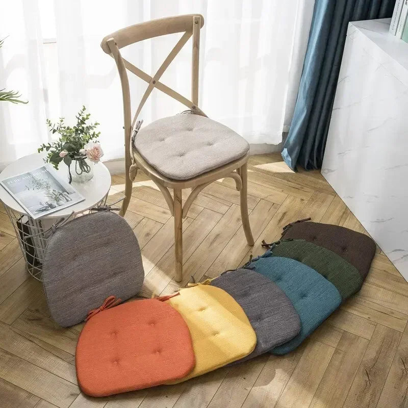 Anyhouz Chair Cushion with Straps Choco Brown Seat Pad Mat for Dining Room and Outdoor Garden-Pillow-PEROZ Accessories