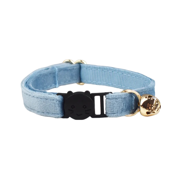 AnyWags Cat Collar Light Blue Large with Safety Buckle, Bell, and Durable Strap Stylish and Comfortable Pet Accessory-Cat Supplies-PEROZ Accessories