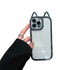 Anymob iPhone Case Blue Electroplating Cute Cat Ears Transparent Camera Protection Soft Cover-Mobile Phone Cases-PEROZ Accessories