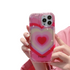 Anymob iPhone Case Pink Lovely Love Heart Air CushionSoft Cover Silicone Shockproof Protector-Mobile Phone Cases-PEROZ Accessories