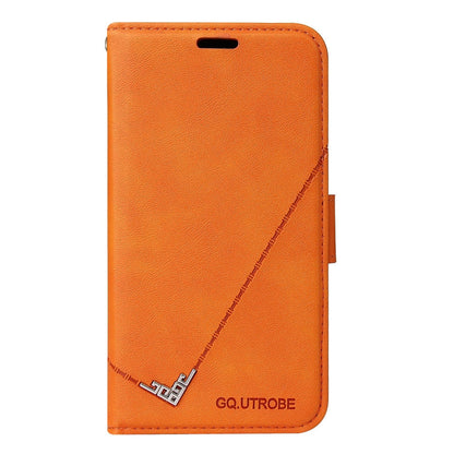 Anymob iPhone Case Orange Fashion Flip Solid Color Leather Wallet Phone Bags Cover-Mobile Phone Cases-PEROZ Accessories