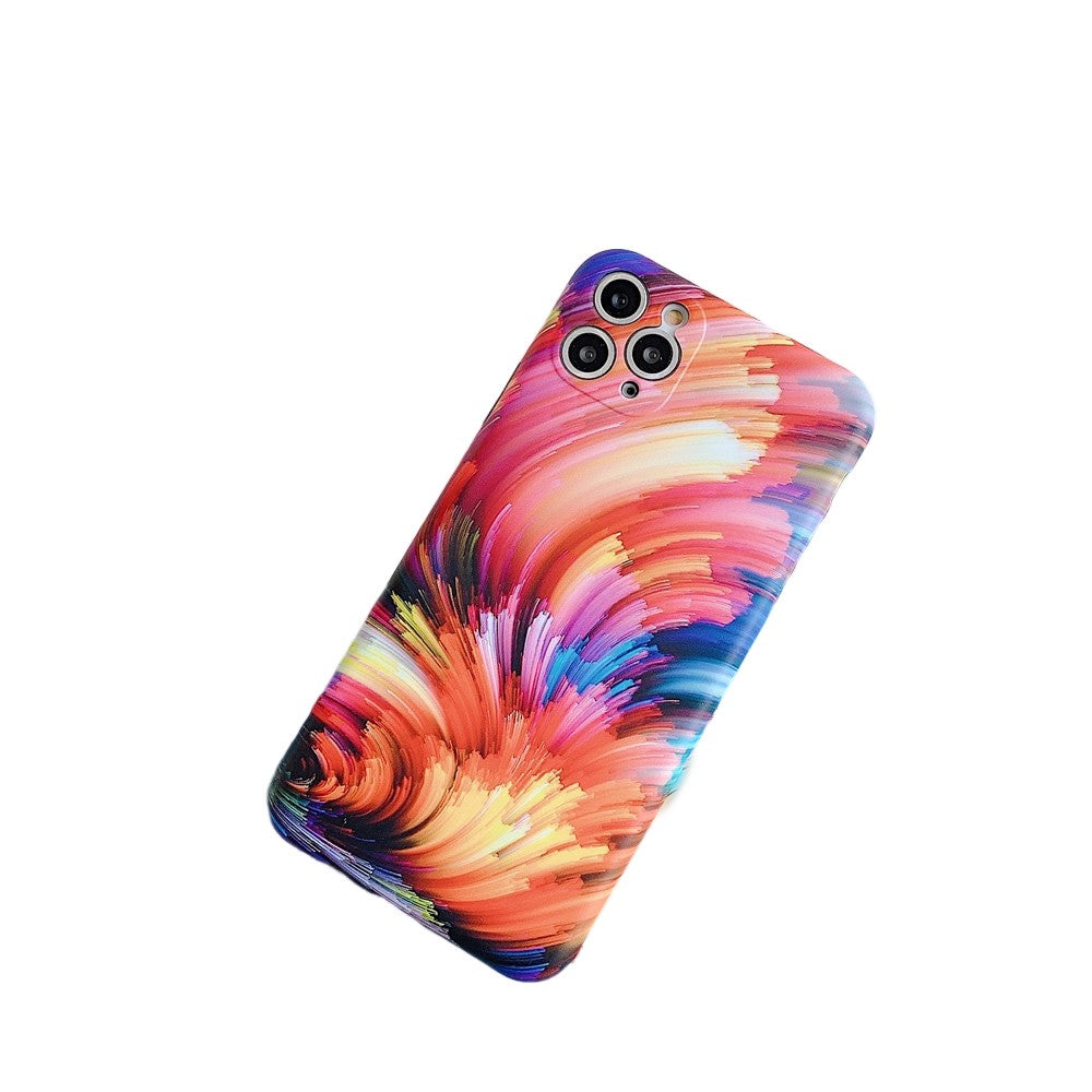 Anymob iPhone Case Red Colorful Marble Soft Silicon Phone Back Cover-Mobile Phone Cases-PEROZ Accessories