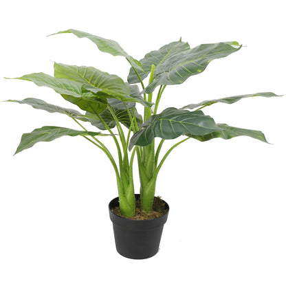 Artificial Potted Taro Plant / Elephant Ear 70cm-Home &amp; Garden &gt; Artificial Plants-PEROZ Accessories