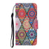 Anymob iPhone Case Multicolor Diamond Pattern Flip Leather Flower Painted Printed Wallet Phone Book Cover-Mobile Phone Cases-PEROZ Accessories