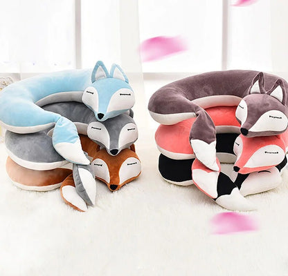 Anypack Neck Pillow Black Fox Creative Cartoon U-Shaped Cute Comfortable Sleep Headrest-Neck Pillow-PEROZ Accessories