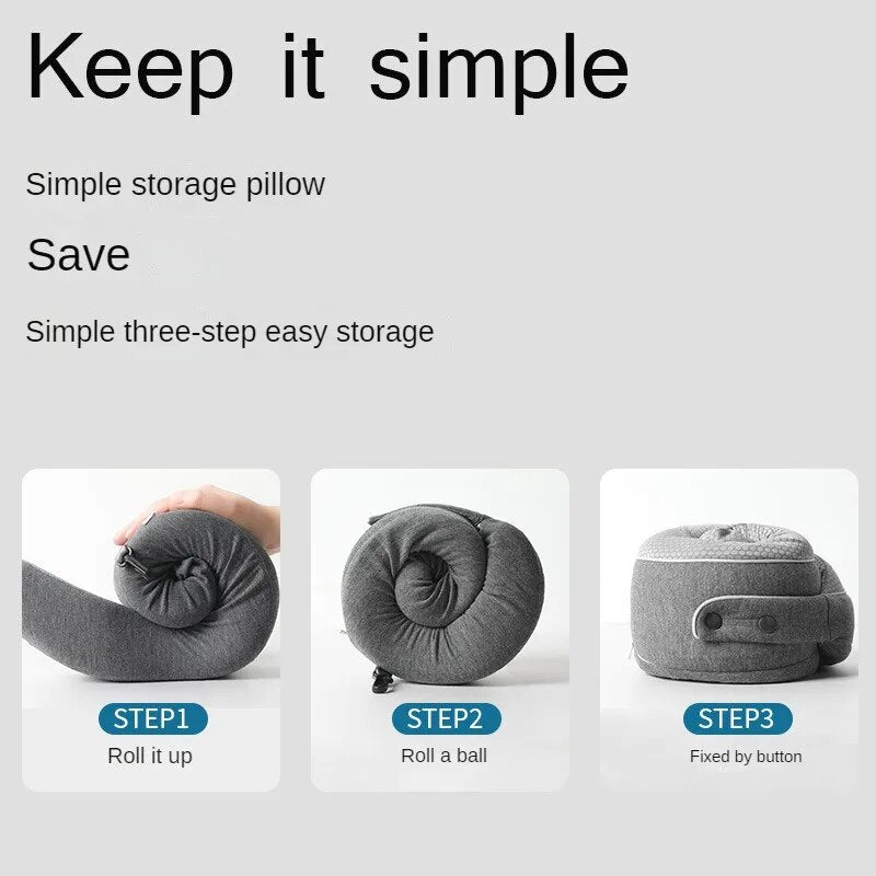 Anypack Neck Pillow Coffee Memory Cotton U-shaped Comfortable Sleep Headrest-Neck Pillow-PEROZ Accessories