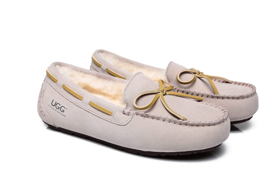 Australian Shepherd Joey Moccasin UGG Women Casual Flats-Loafers &amp; Moccasins-PEROZ Accessories