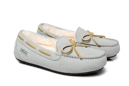 Australian Shepherd Joey Moccasin UGG Women Casual Flats-Loafers &amp; Moccasins-PEROZ Accessories